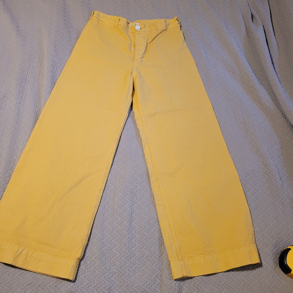 Yellow Wide-Leg Pants